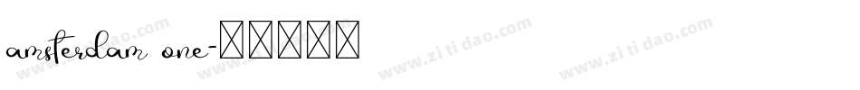amsterdam one字体转换